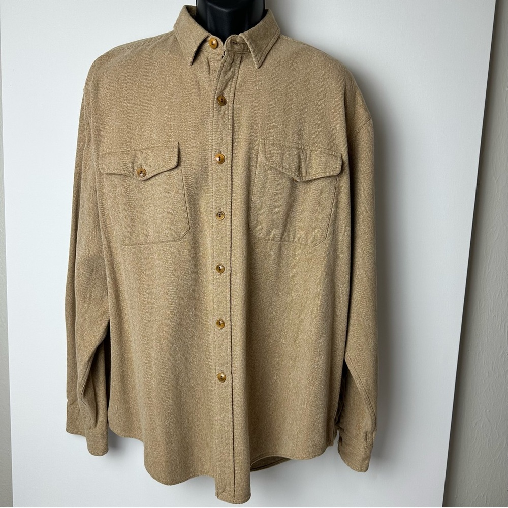 Polo Ralph Lauren Mountaineer button front shirt. XXL Herringbone pattern RARE